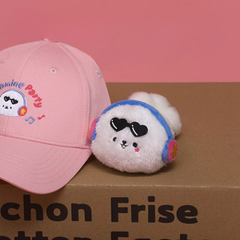 Bichon Frise Cotties Bichon Head Plush Keyring