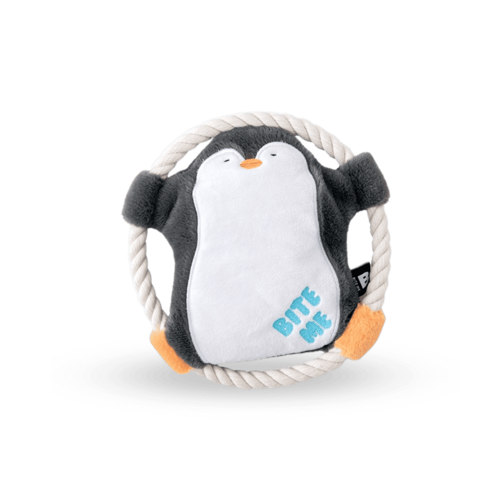 BITE ME Hug Me Rope Tug Toy - Penguin - PET