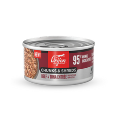 ORIJEN Chunks & Shreds Cat Wet Food - Beef & Tuna