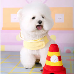 Bichon Frise Cotties Traffic Cone Squeaky Toy