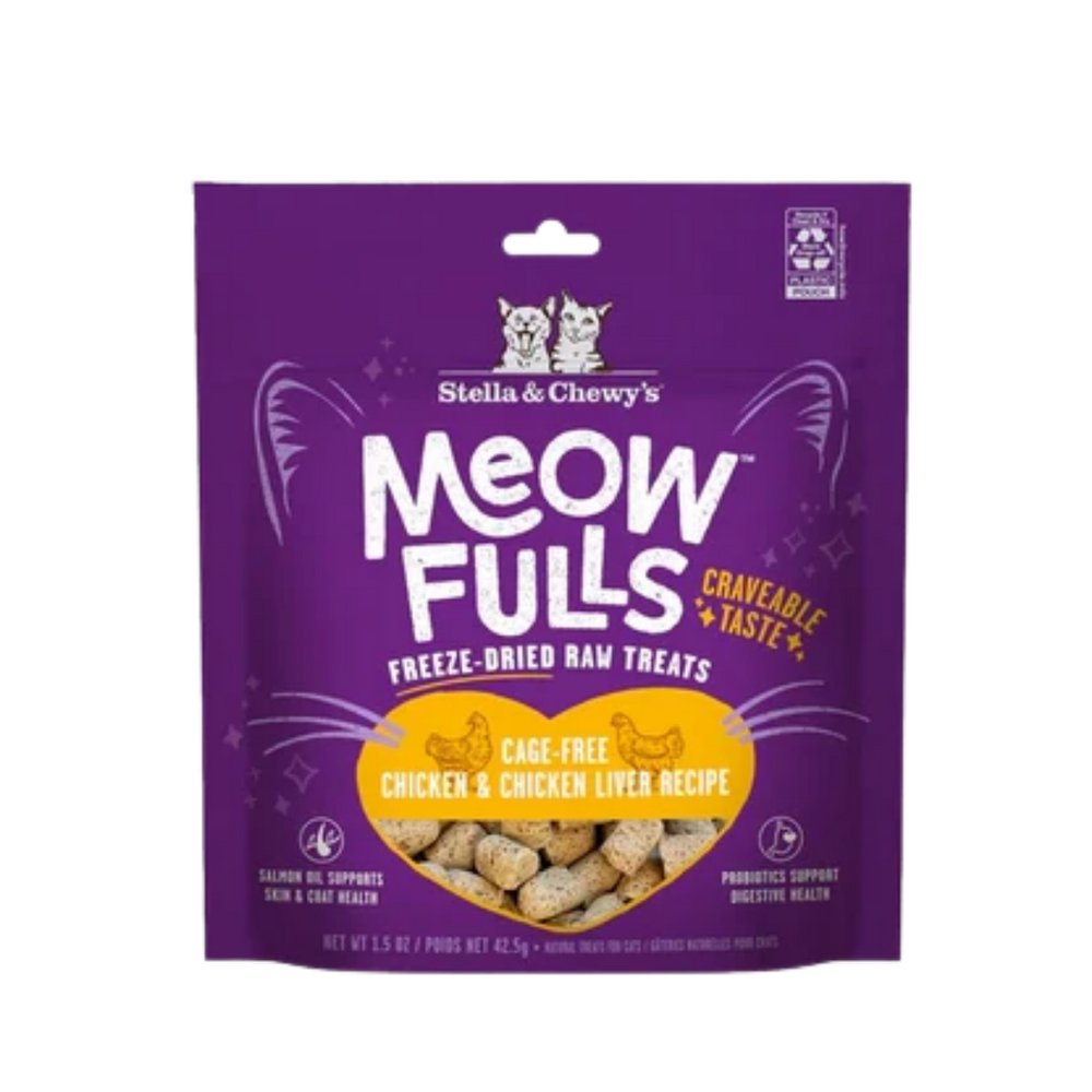 Stella & Chewy's Meowfulls Cat Treats - Chicken & Chicken Liver Recipe 喵呼! 雞肉+雞肝凍乾小食 Stella & Chewy's