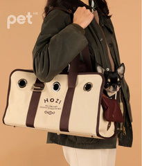 HOZI Canvas Carrier - Beige / Navy - PET