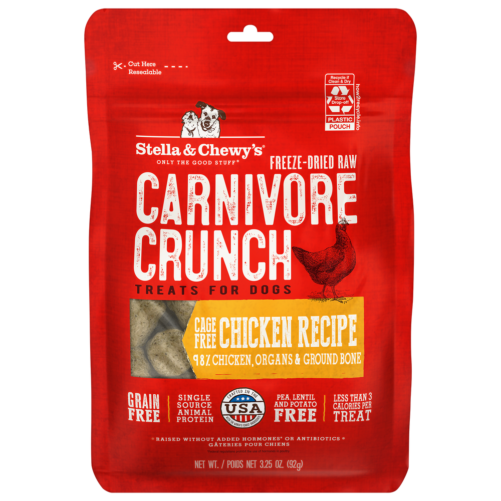 Stella & Chewy's Carnivore Crunch - Freeze Dried Cage Free Chicken Dog Treats Stella & Chewy's