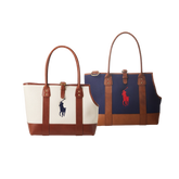 Ralph Lauren Leather & Canvas Polo Pet Traveling Tote Bag | 皮革帆布馬球寵物旅行托特包 PET