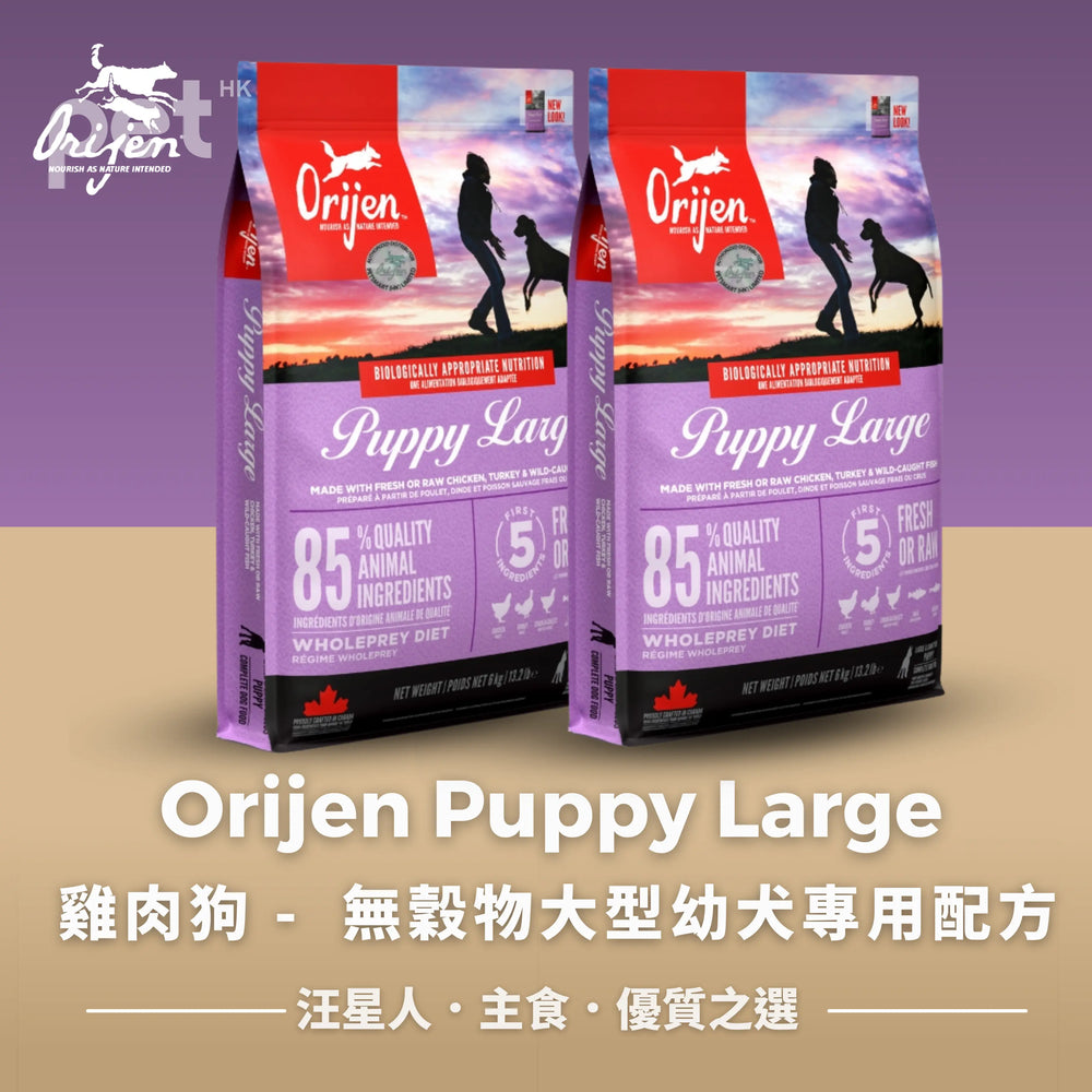 ORIJEN PUPPY LARGE DRY DOG FOOD 無穀物雞肉專用配方大型幼犬乾糧 Orijen