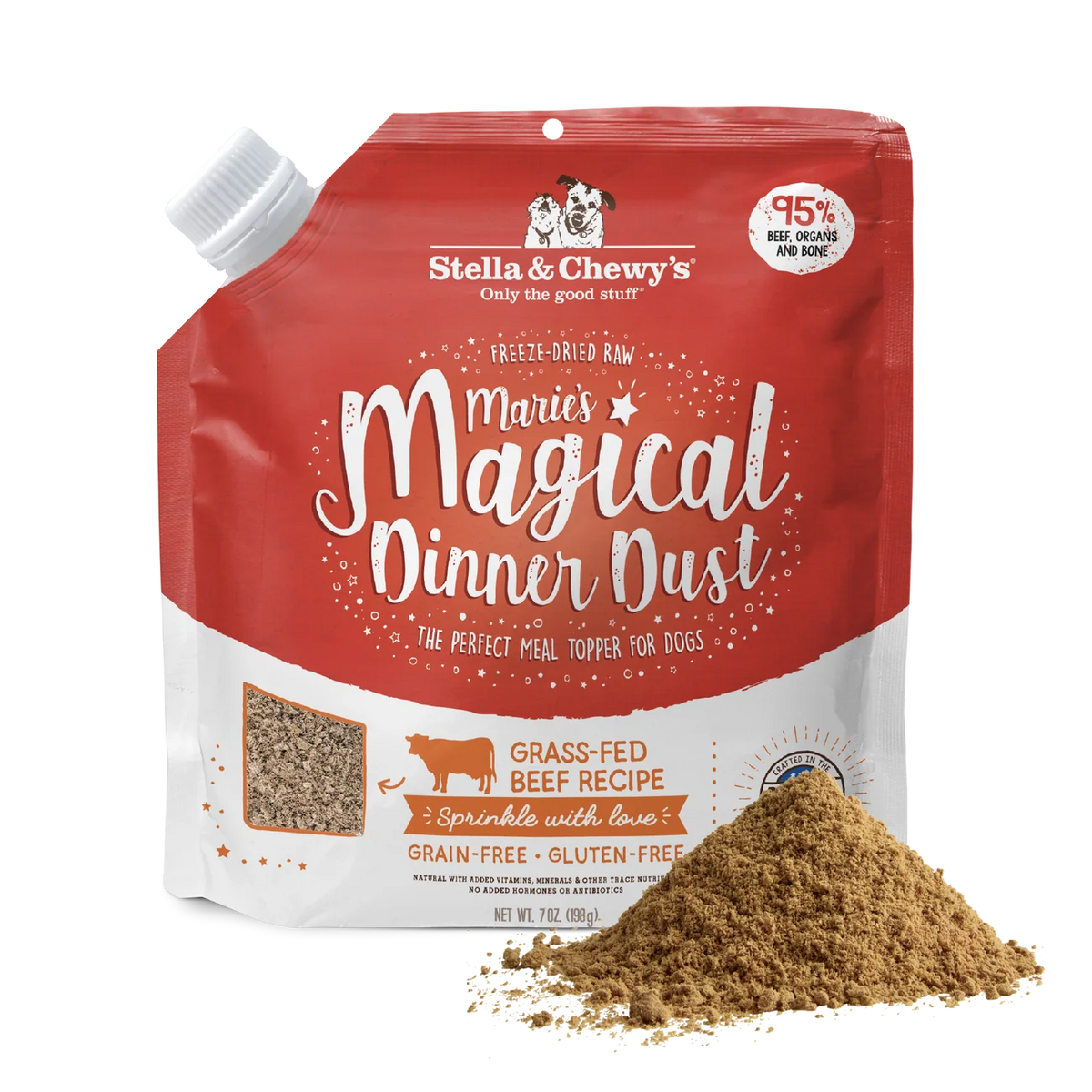 Stella & Chewy's Marie's Magical Dinner Dust (Dogs) - Grass-Fed Beef Recipe 草飼牛配方 Stella & Chewy's
