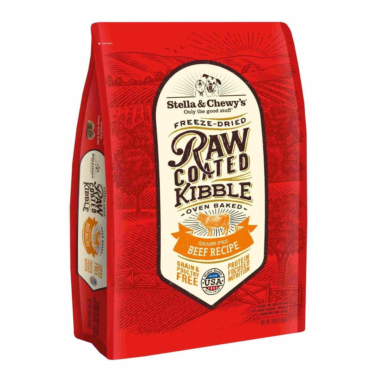 Stella & Chewy's Canine; Grass-Fed Beef Raw Coated Baked Kibble 凍乾生肉外層低溫烘焙狗糧 草飼牛配方 Stella & Chewy's