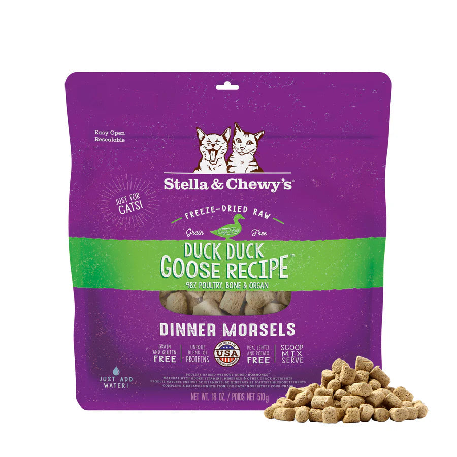Stella & Chewy's Freeze-Dried Raw Cat Food - Duck Duck Goose 鴨朋鵝友 (鴨肉及鵝肉配方) Stella & Chewy's