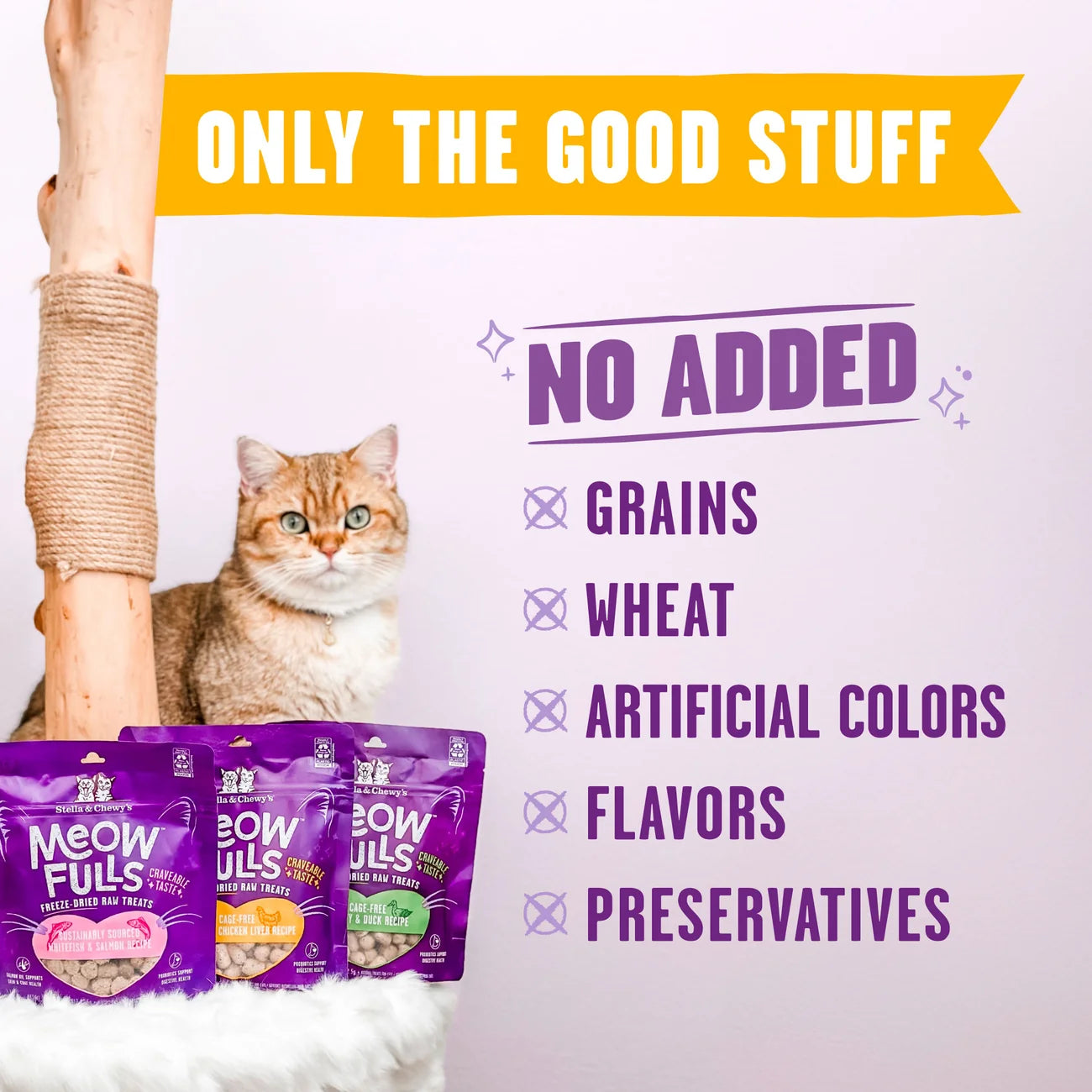 Stella & Chewy's Meowfulls Cat Treats - Chicken & Chicken Liver Recipe 喵呼! 雞肉+雞肝凍乾小食 Stella & Chewy's