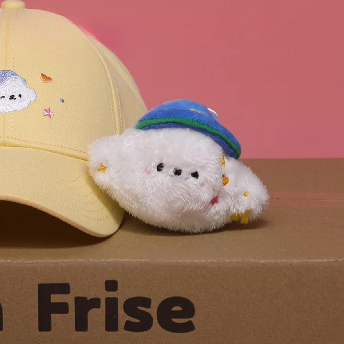 Bichon Frise Cotties Bichon Head Plush Keyring