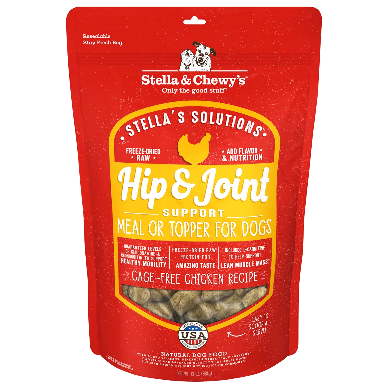 Stella & Chewy's Stella's Solutions for Dogs - Hip & Joint Support Cage-Free Chicken 有助關節健康 - 放養雞配方 Stella & Chewy's