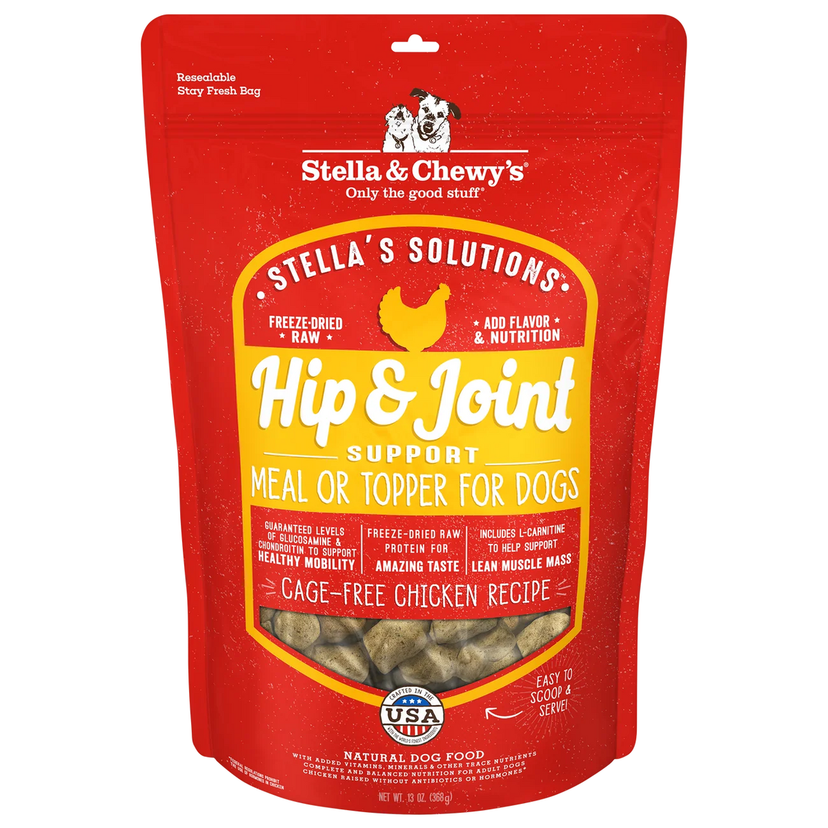 Stella & Chewy's Stella's Solutions for Dogs - Hip & Joint Support Cage-Free Chicken 有助關節健康 - 放養雞配方 Stella & Chewy's