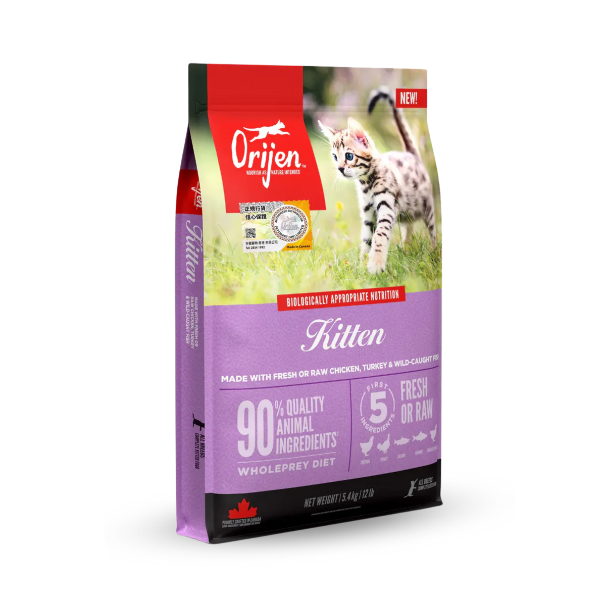 ORIJEN Grain Free Cat Food - Kitten Formula