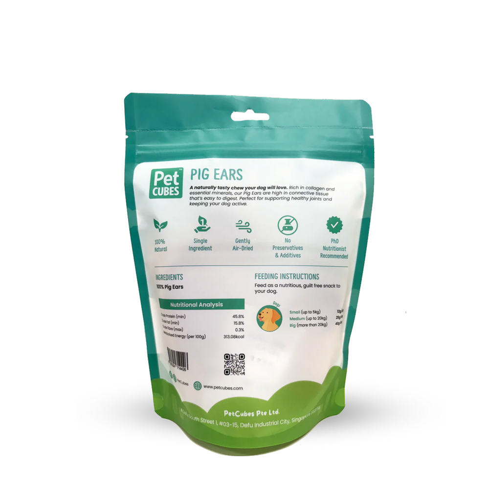 Pet Cubes Pig Ears - Treat For Dog | 豬耳 (2 塊) pet cubes