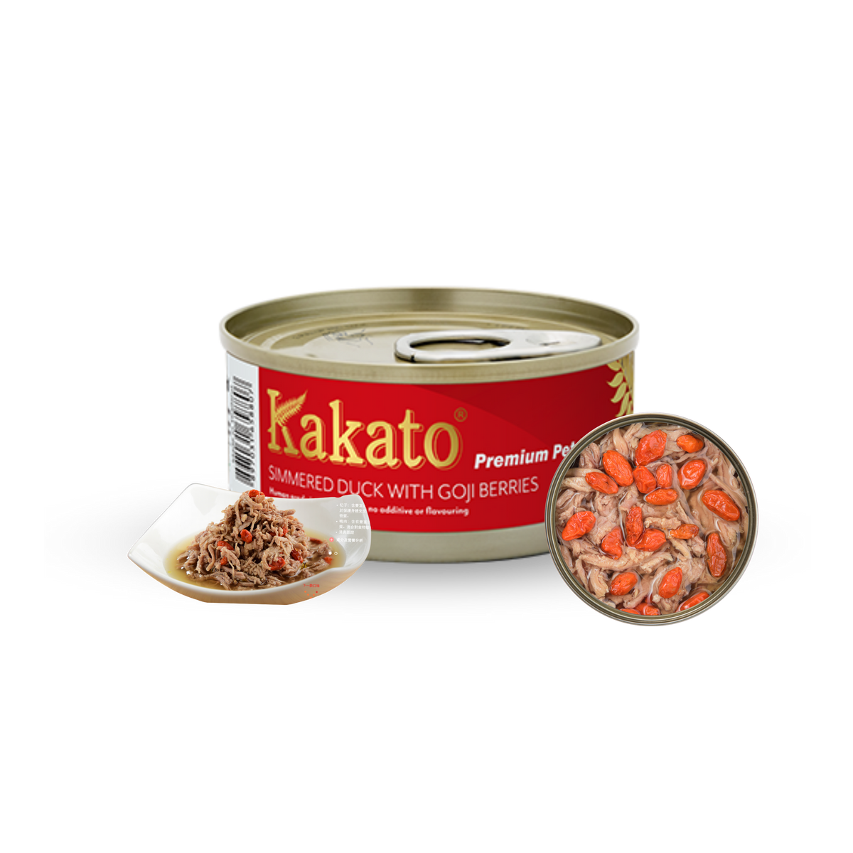 Kakato Simmered Duck with Goji Berries | 70g x 48Tins