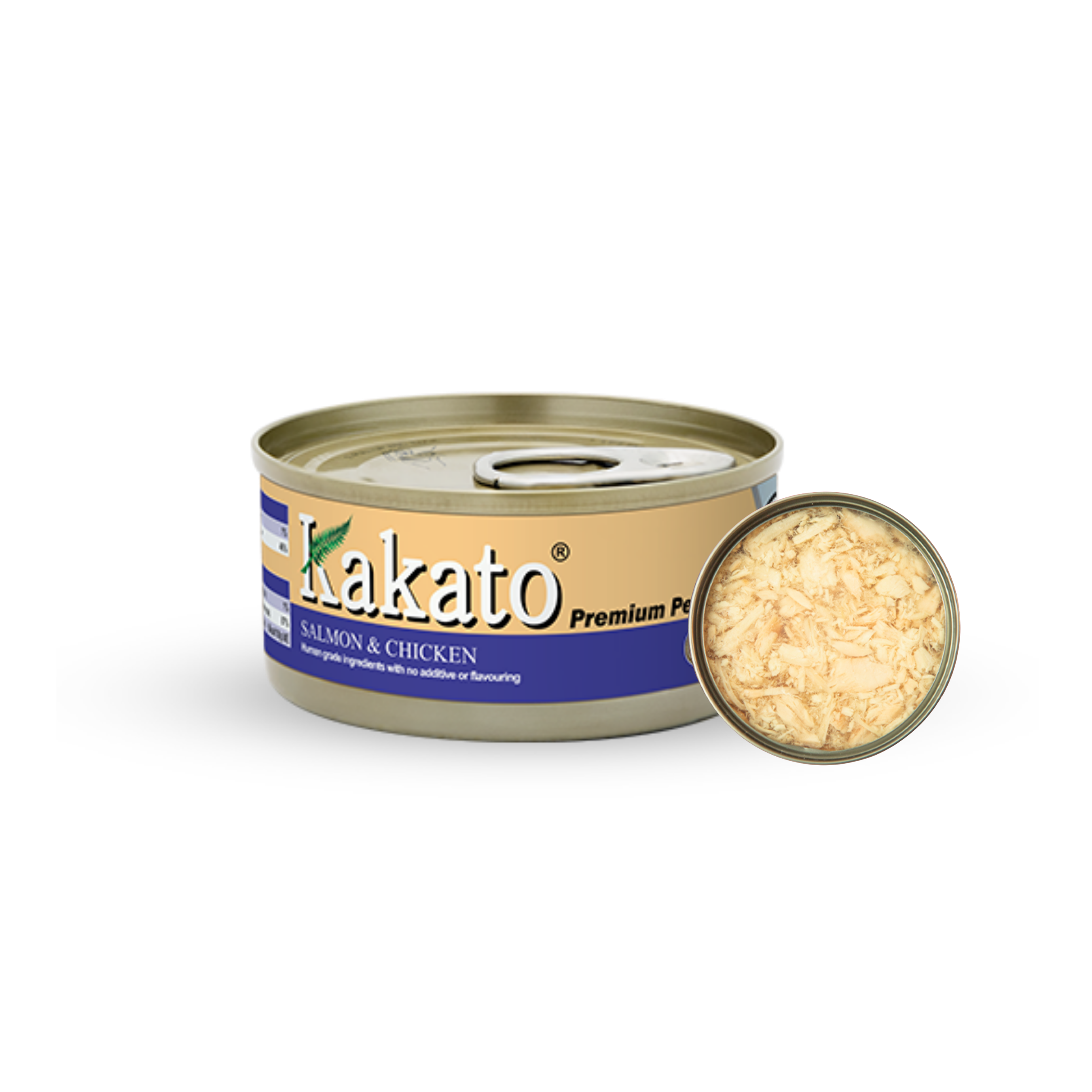 Kakato Salmon & Chicken | 70g / 170g x 48 tins