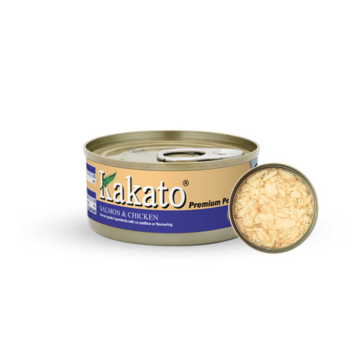 Kakato Salmon & Chicken | 70g / 170g x 48 tins