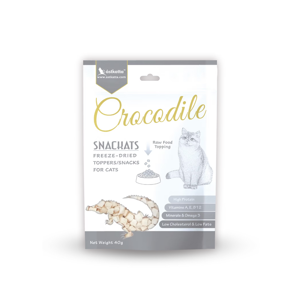 astkatta Freeze-Dried Treats - Crocodile + Trachea Health | 凍乾零食 - 鱷魚 + 氣管保健 ástkatta