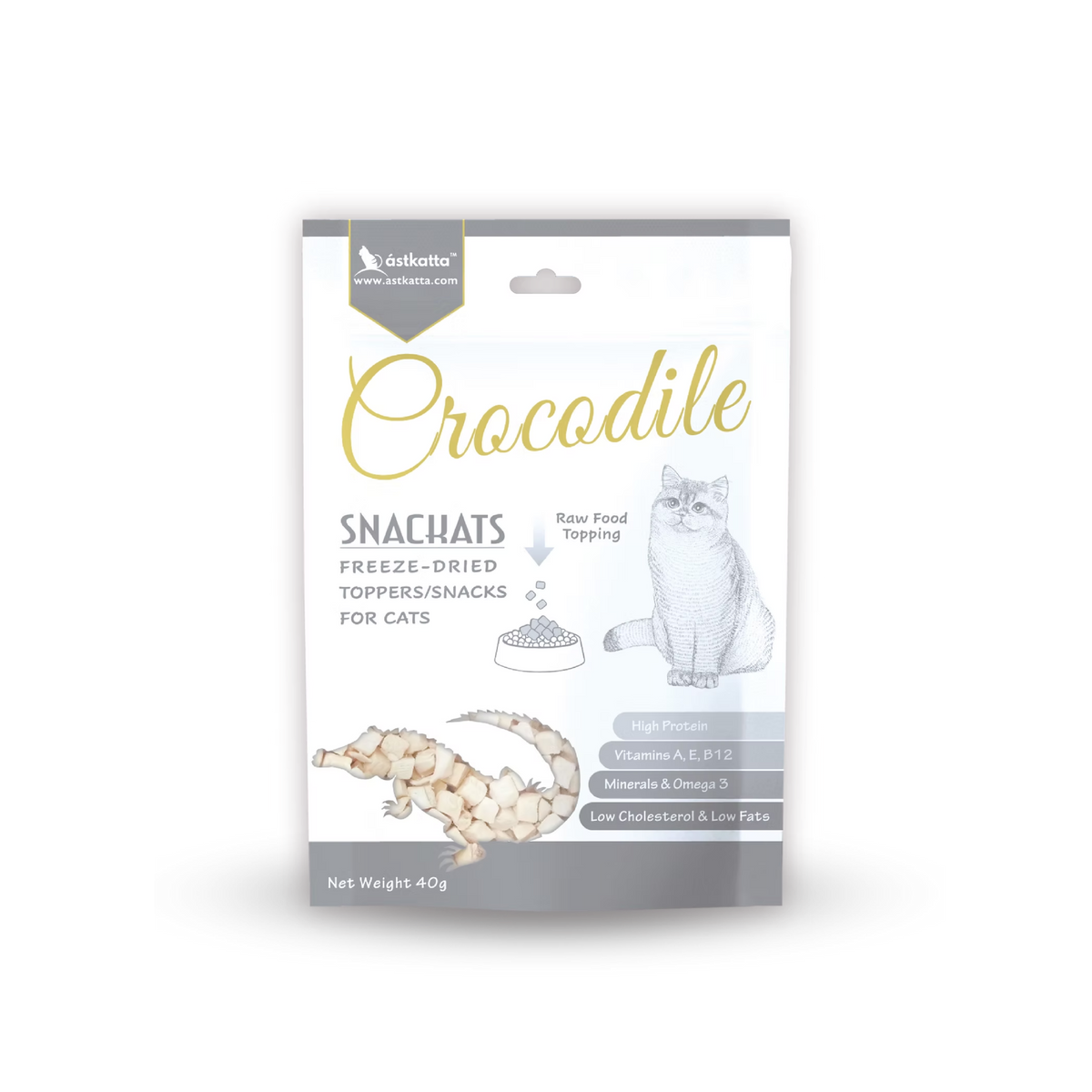 astkatta Freeze-Dried Treats - Crocodile + Trachea Health | 凍乾零食 - 鱷魚 + 氣管保健 ástkatta