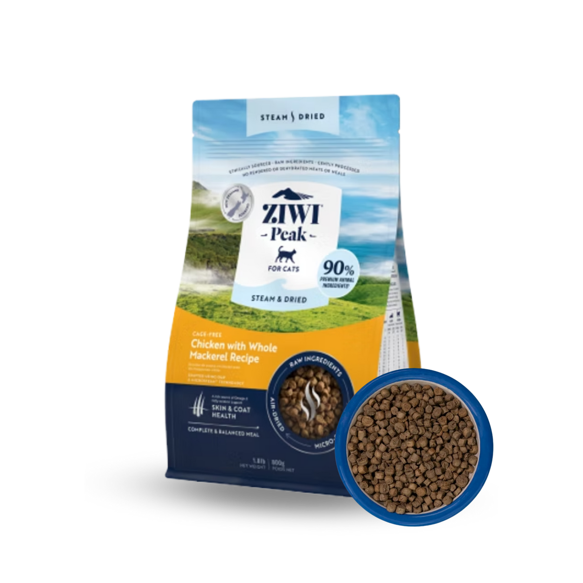 ZIWI Chicken with Whole Mackerel Recipe | 柔蒸溫乾貓糧- 放養雞配原條鯖魚