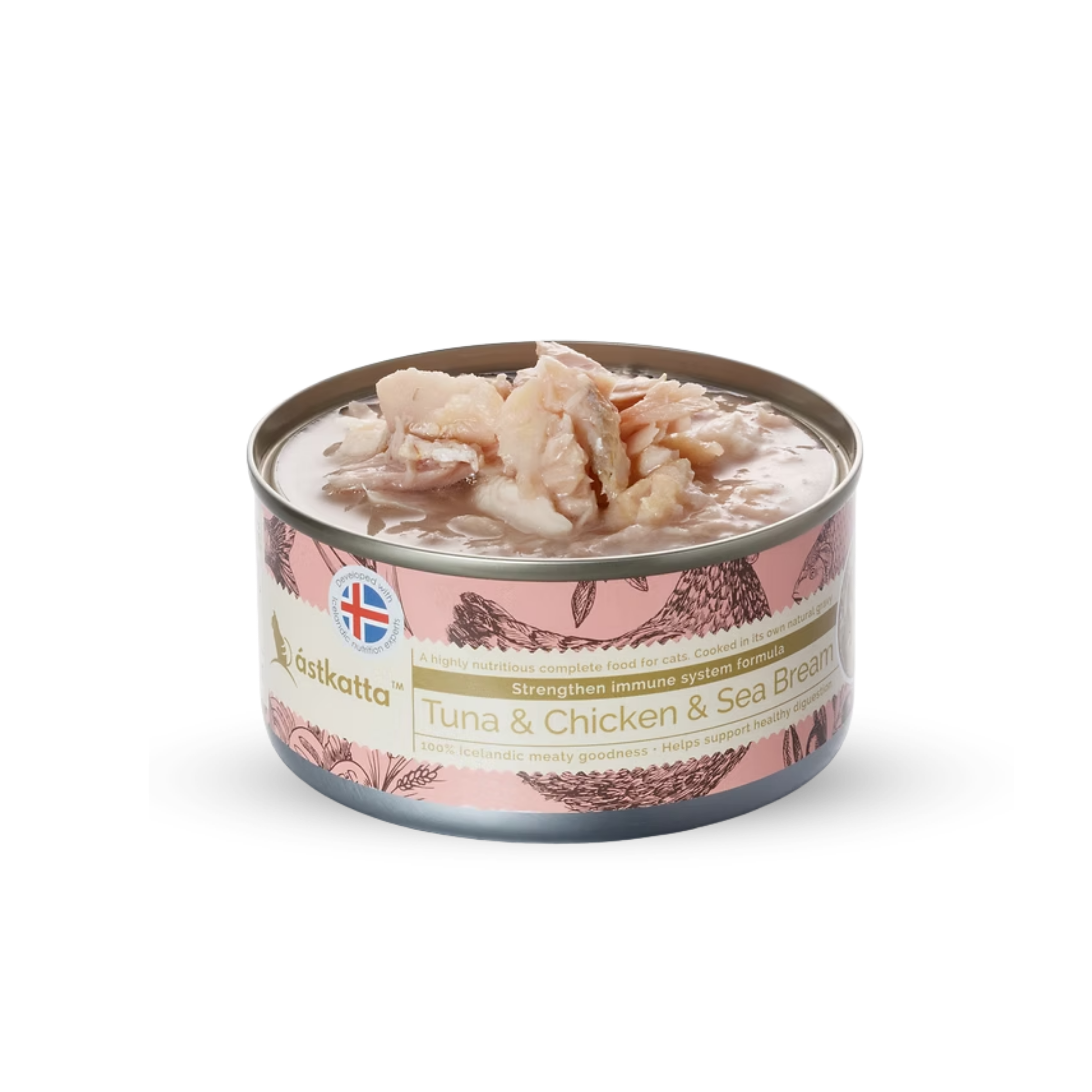 ástkatta Tuna & Chicken & Sea Bream Cat Food 80g x 1 / 6 / 12 / 24tins