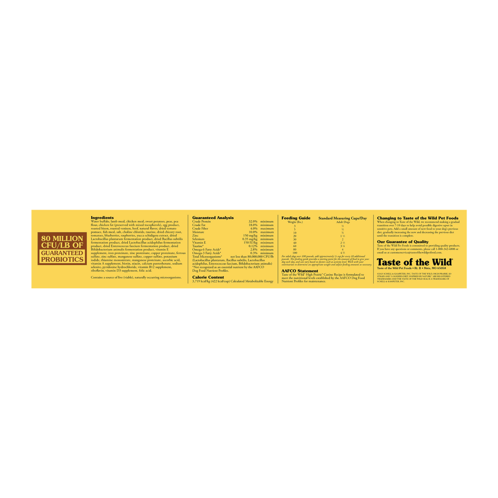 Diamond Taste Of Wild High prairie Canine Recipe with Roasted Bison & Roasted Venison Dog Dry Food PET