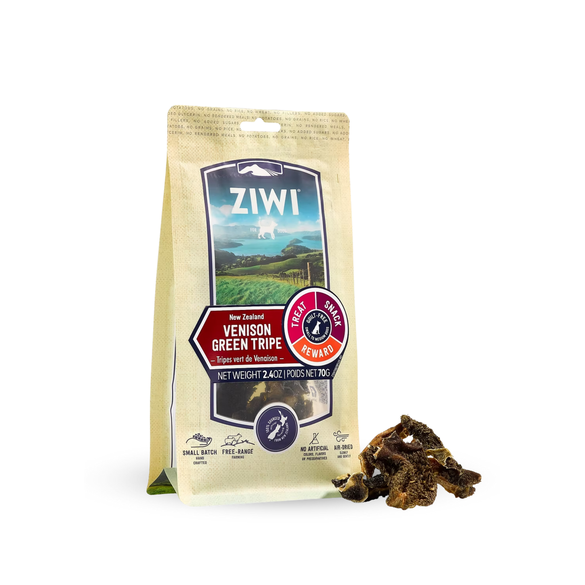ZIWI Air Dried Venison Green Tripe Dog Treats | 風乾鹿草胃狗小食
