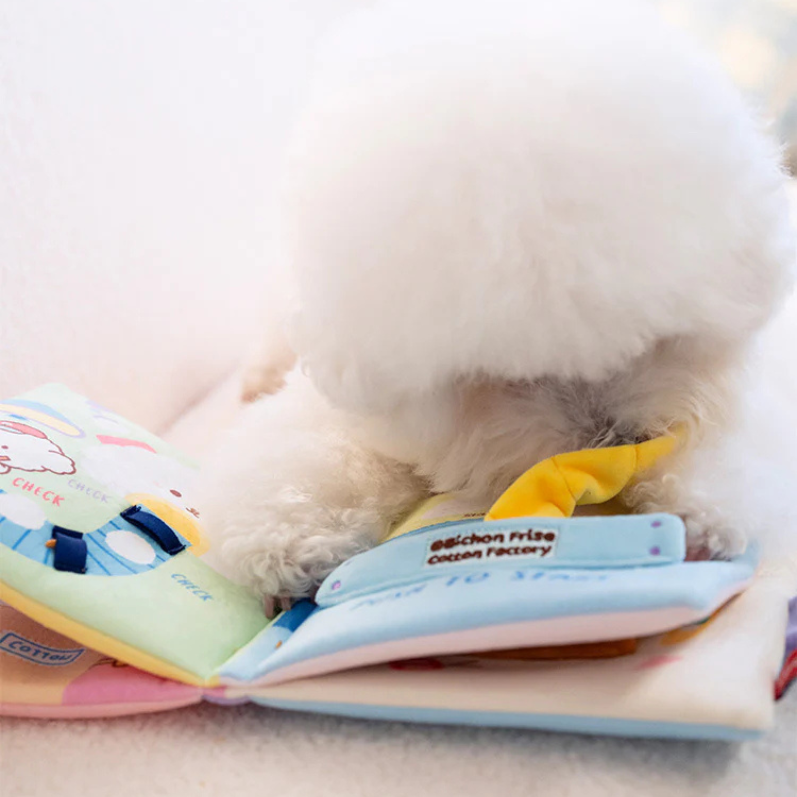 Bichon Frise Cotties Snuff Nosework Book Toy