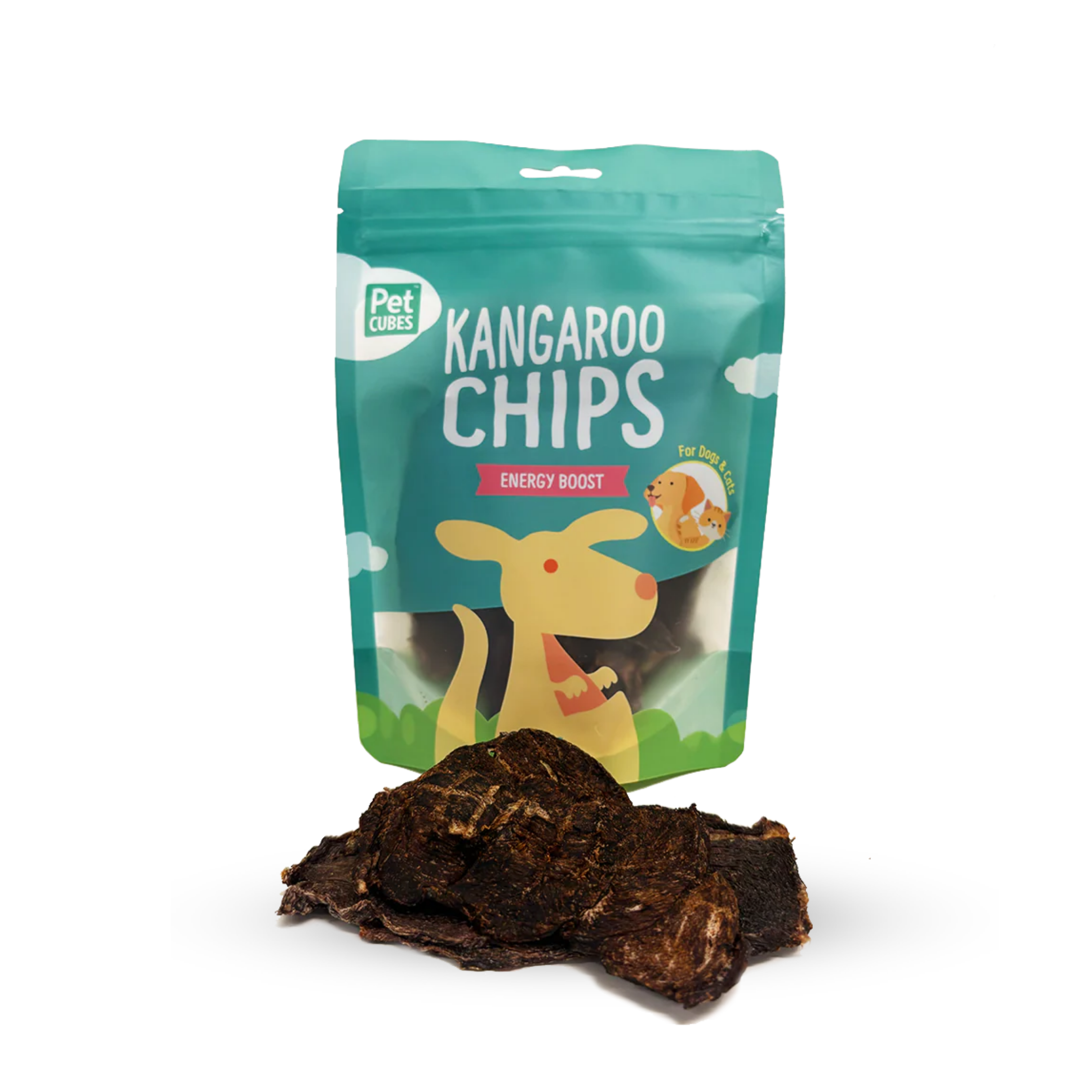 Pet Cubes Kangaroo Chips - Treat For Dog & Cat | 袋鼠肉乾 (50g) pet cubes