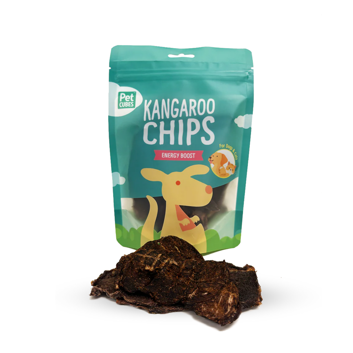 Pet Cubes Kangaroo Chips - Treat For Dog & Cat | 袋鼠肉乾 (50g) pet cubes