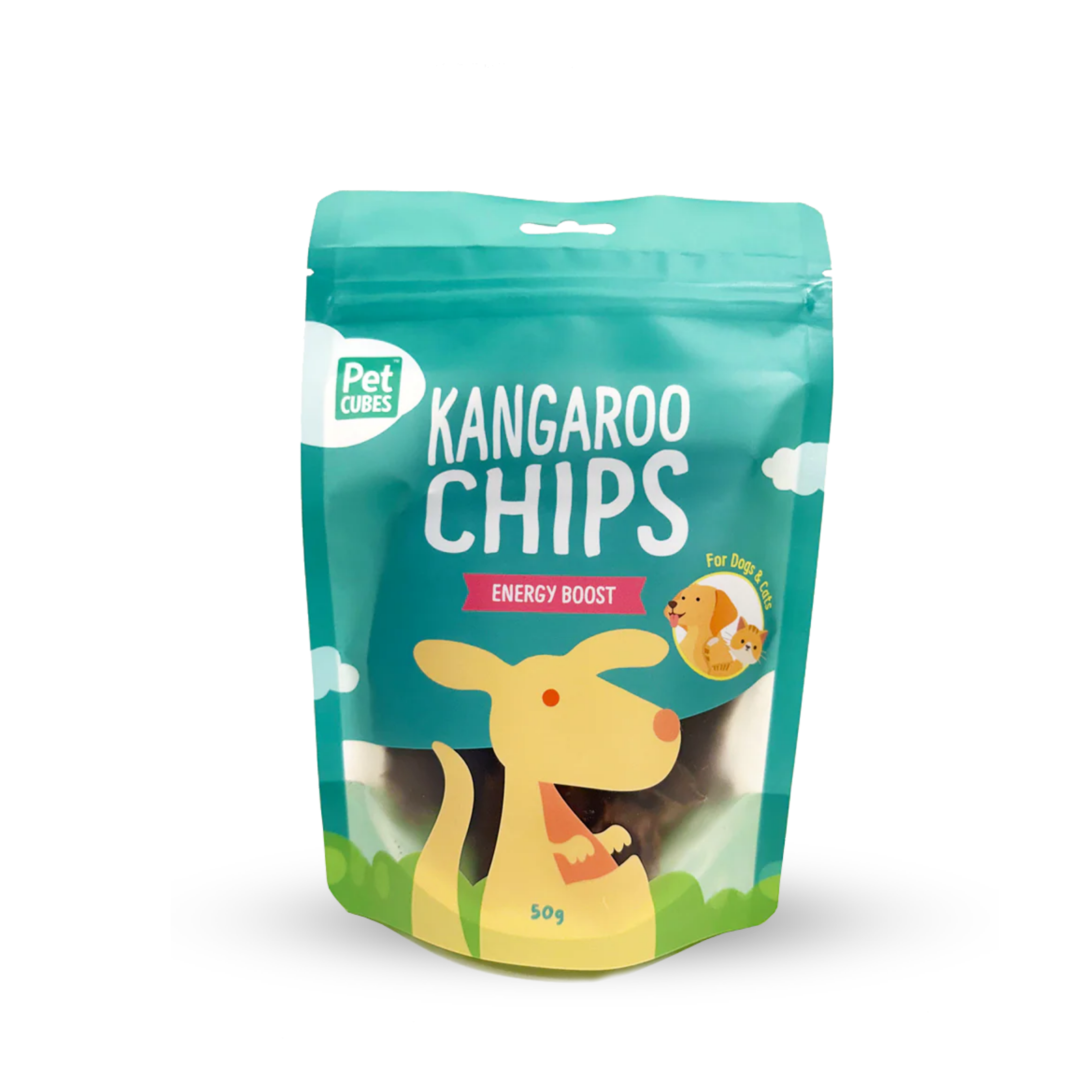 Pet Cubes Kangaroo Chips - Treat For Dog & Cat | 袋鼠肉乾 (50g) pet cubes