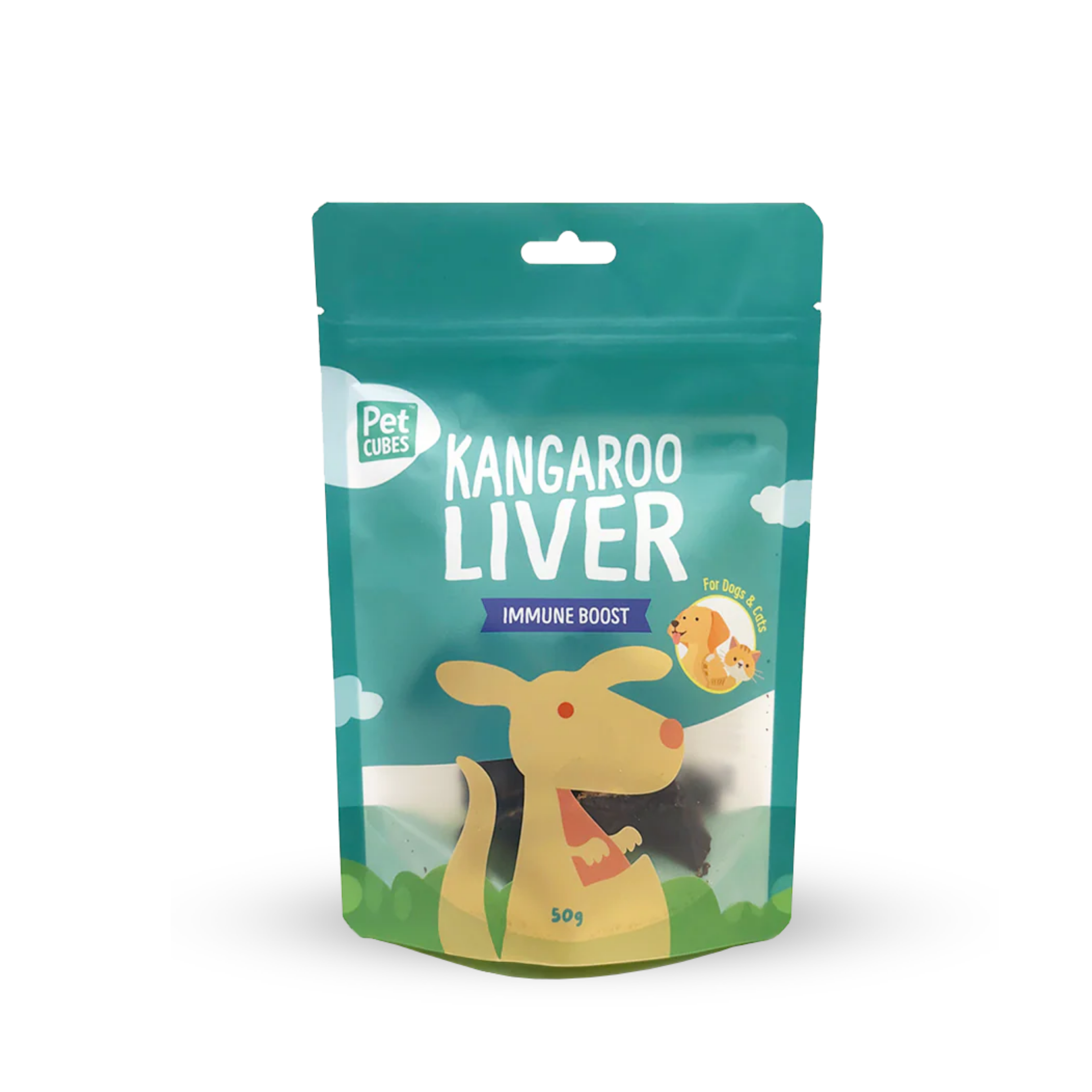 Pet Cubes Kangaroo Liver - Treat For Dog & Cat | 袋鼠肝 (50g) pet cubes
