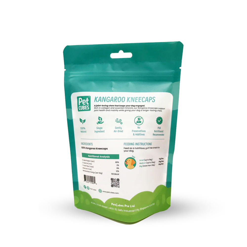 Pet Cubes Kangaroo Kneecaps - Treat For Dog | 袋鼠膝蓋 (50g) pet cubes