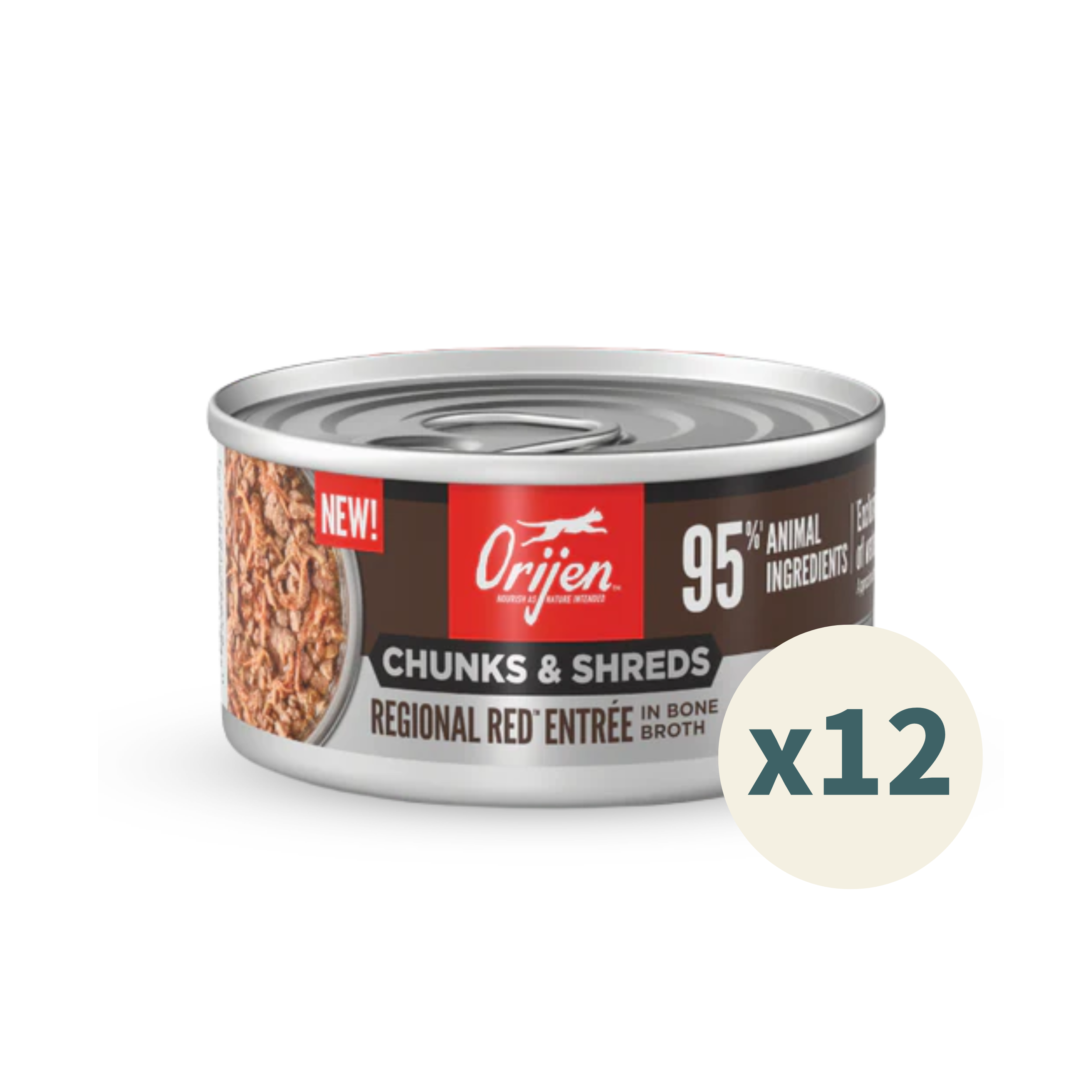 ORIJEN Chunks & Shreds Cat Wet Food - Regional Red