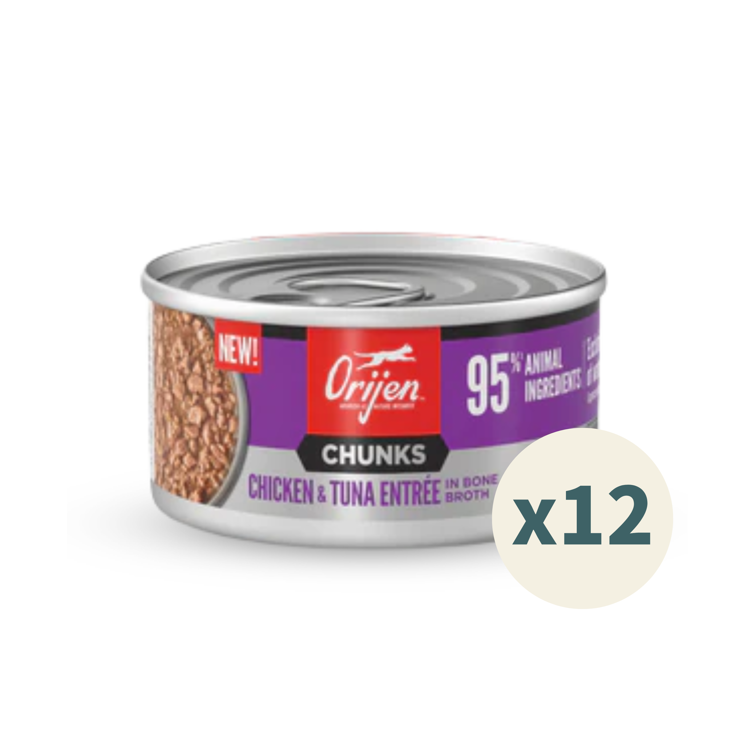 ORIJEN Chunks & Shreds Kitten Wet Food - Chicken & Tuna