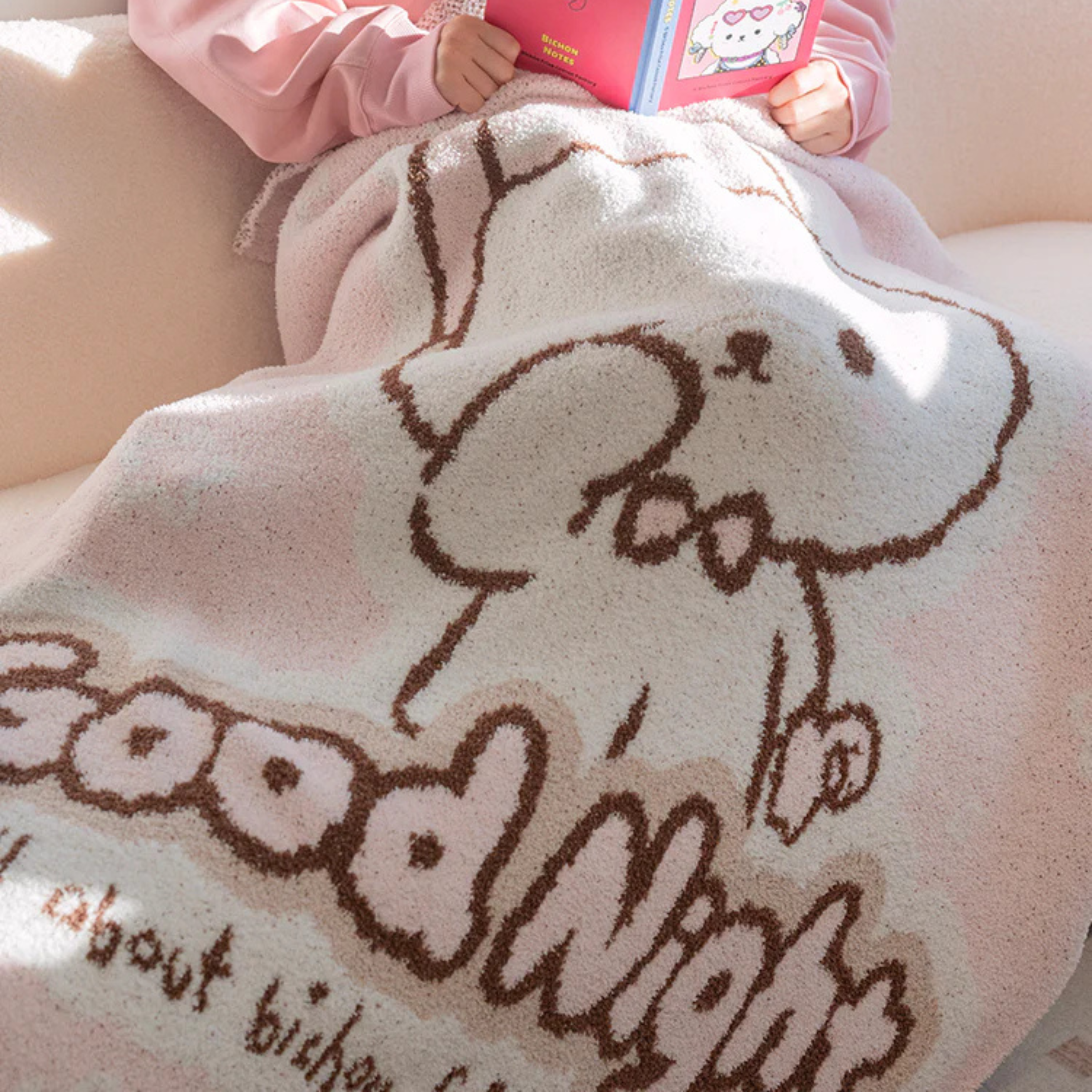 Bichon Frise Cotties Cozy Throw Blanket