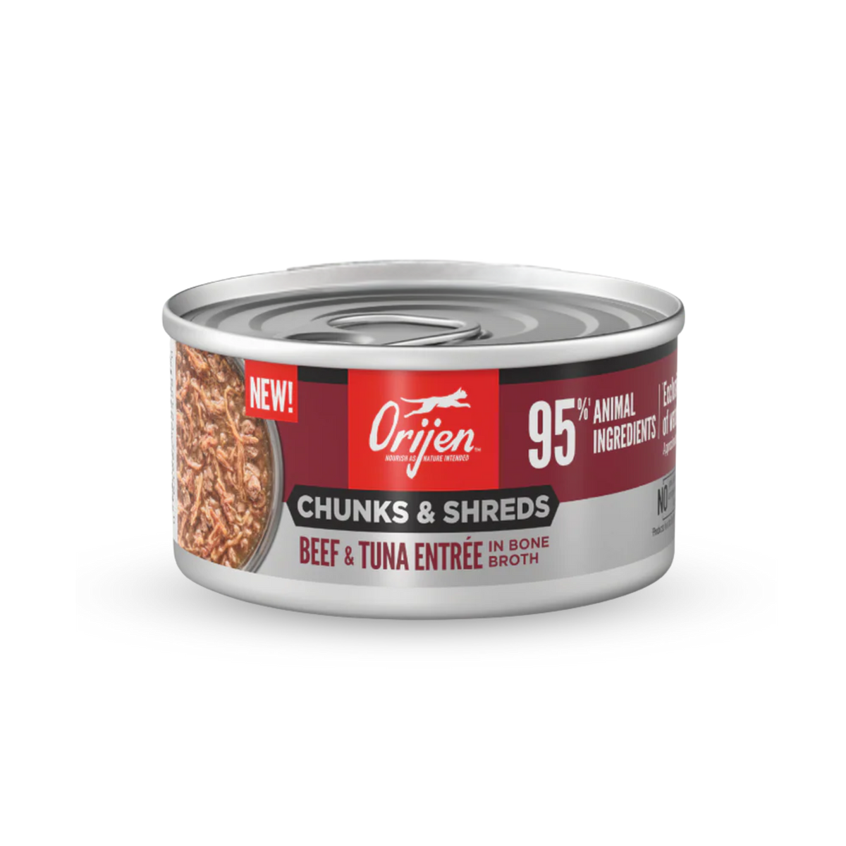 ORIJEN Chunks & Shreds Cat Wet Food - Beef & Tuna