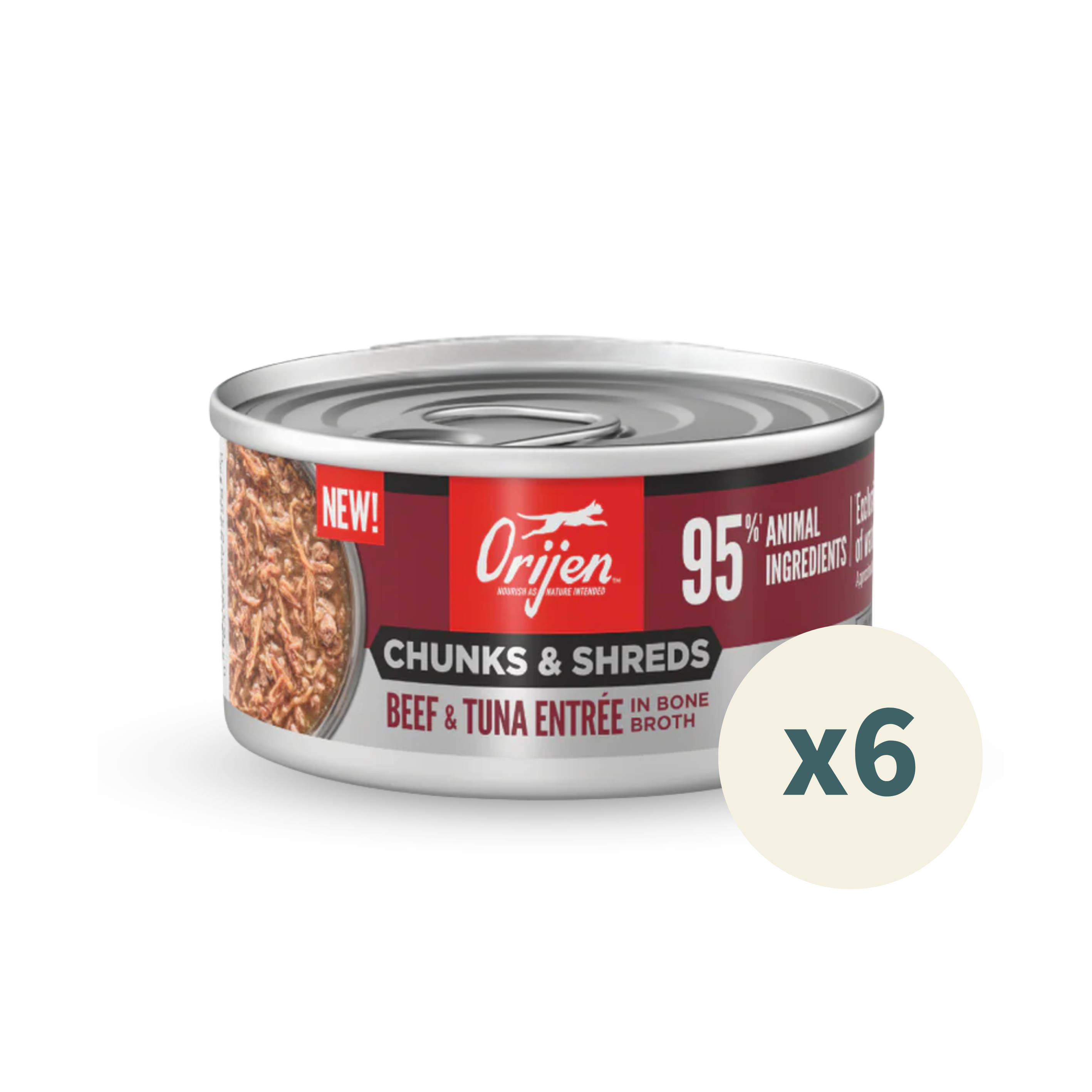 ORIJEN Chunks & Shreds Cat Wet Food - Beef & Tuna
