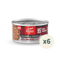 ORIJEN Chunks & Shreds Cat Wet Food - Beef & Tuna