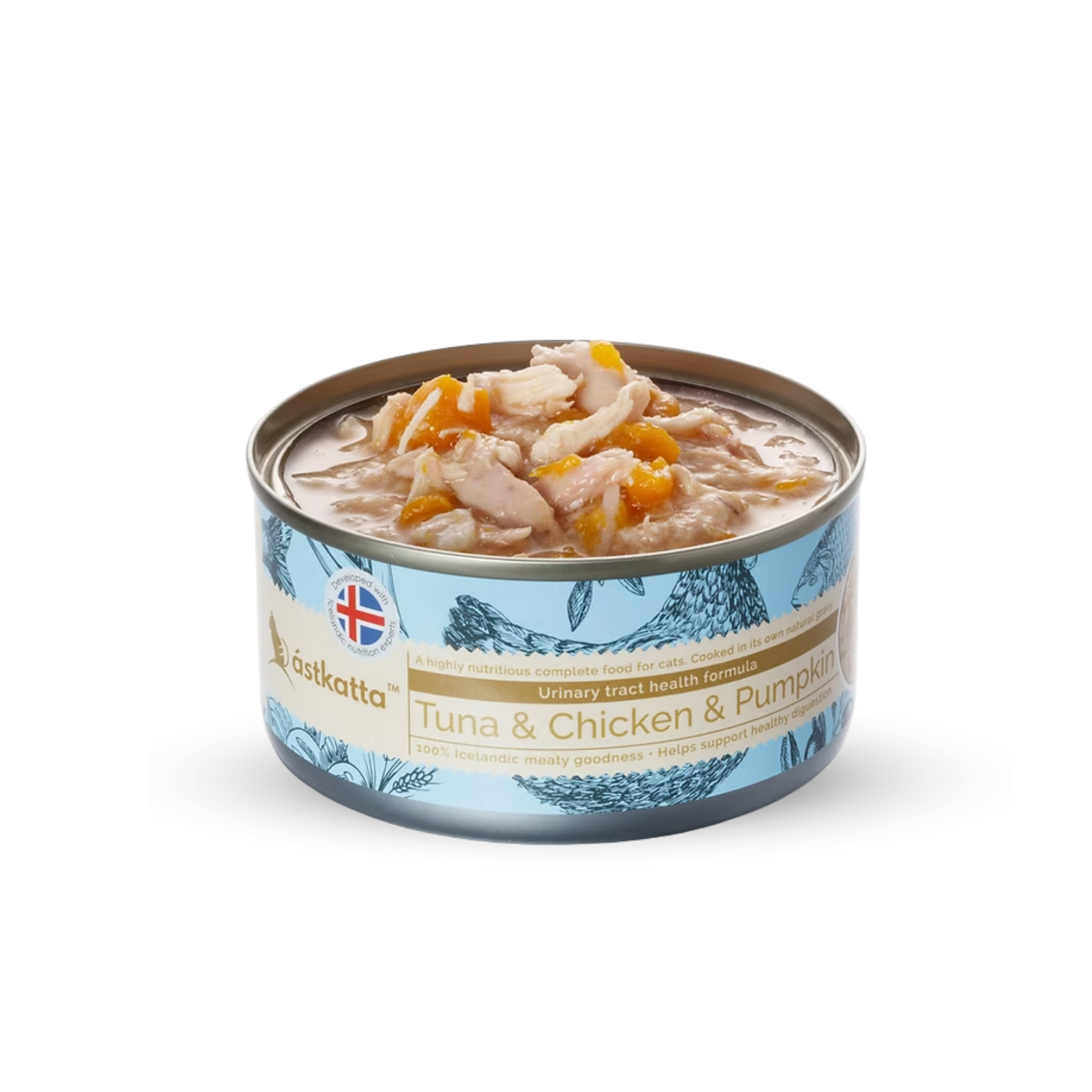 ástkatta Tuna & Chicken Pumpkin Cat Food 80g x 1 / 6 / 12 / 24tins