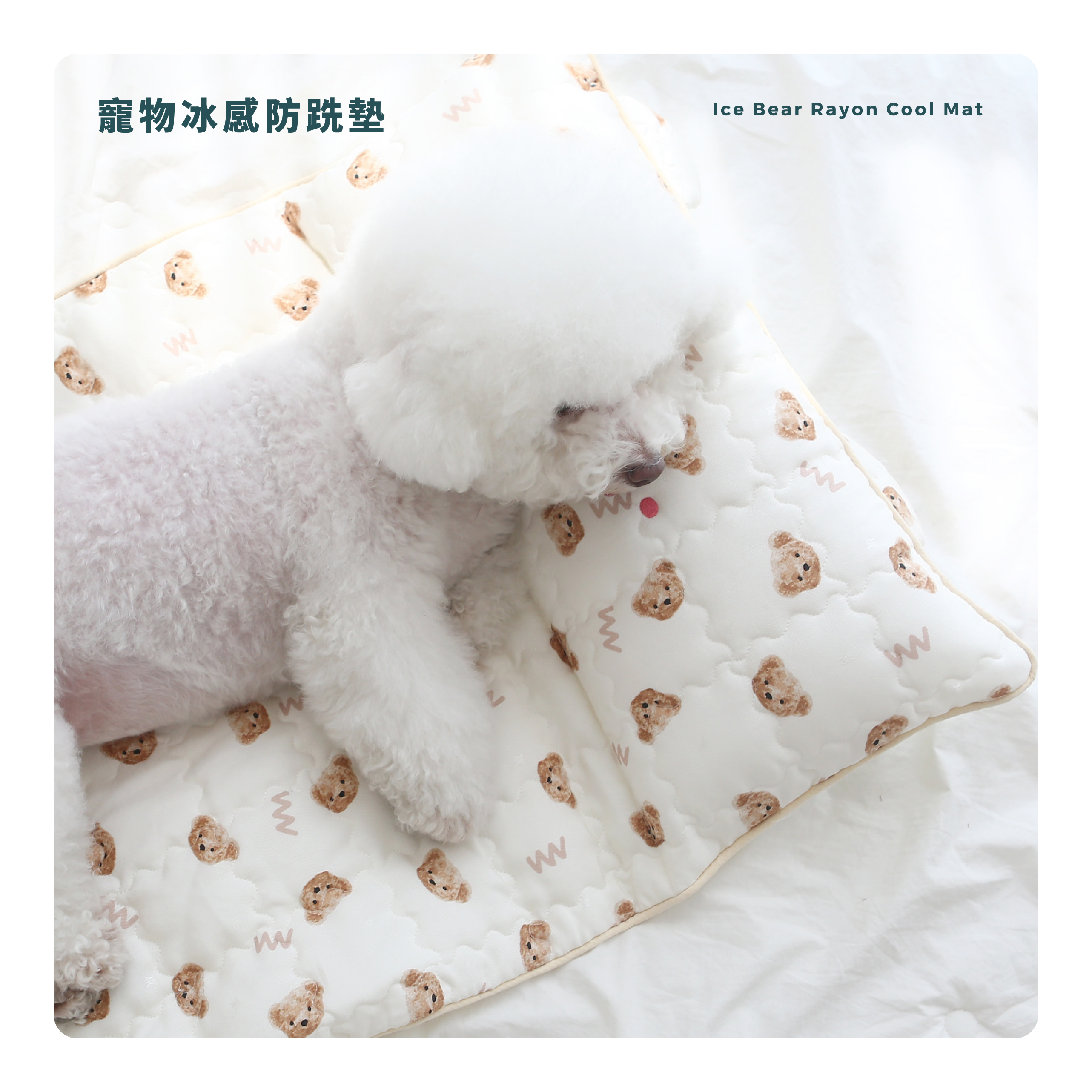 RITOGATO Ice Bear Rayon Cool Mat | 寵物冰感防跣墊