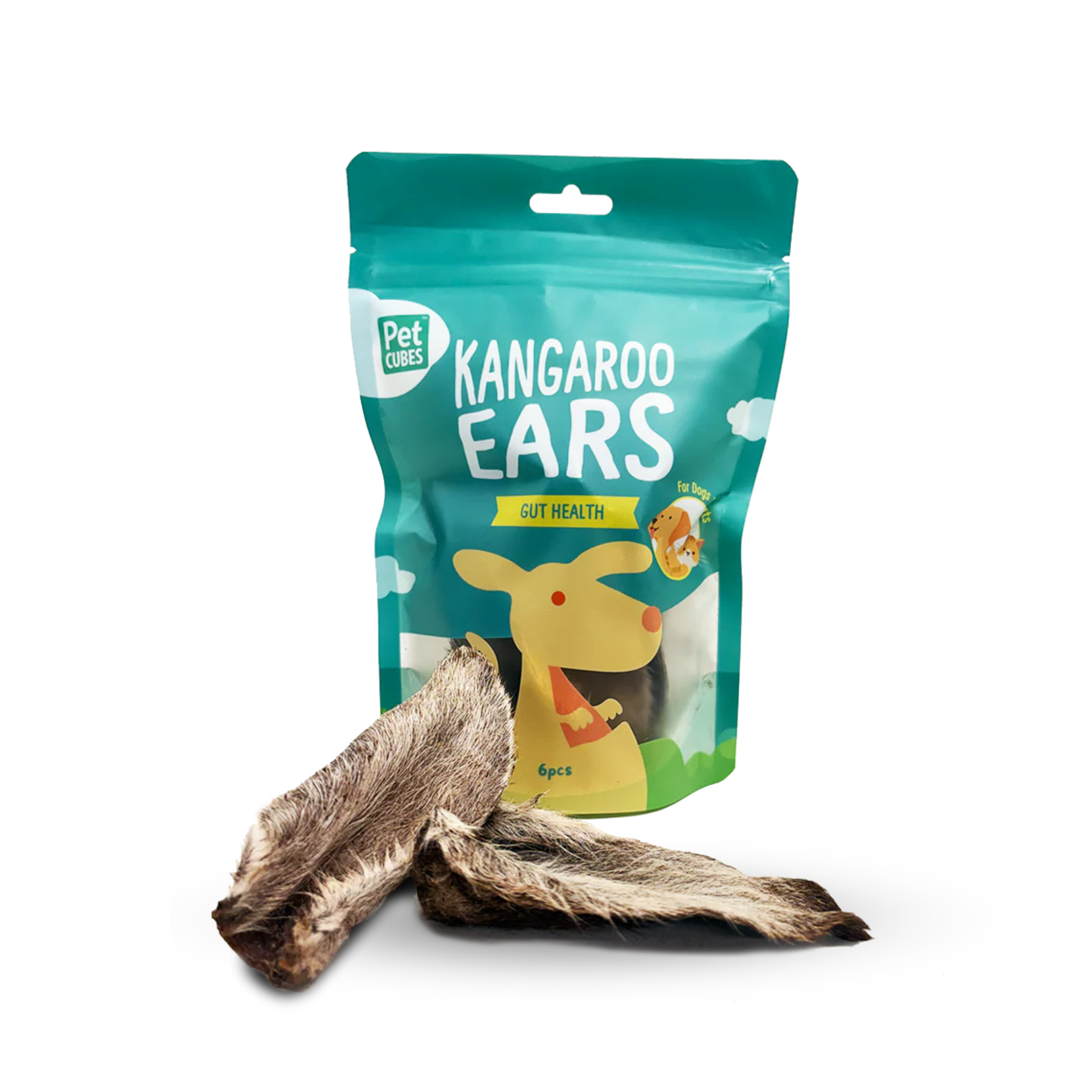 Pet Cubes Kangaroo Ears - Treat For Dog & Cat | 袋鼠耳零食 (6 隻) pet cubes
