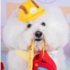 Bichon Frise Cotties Helmet Squeaky Toy