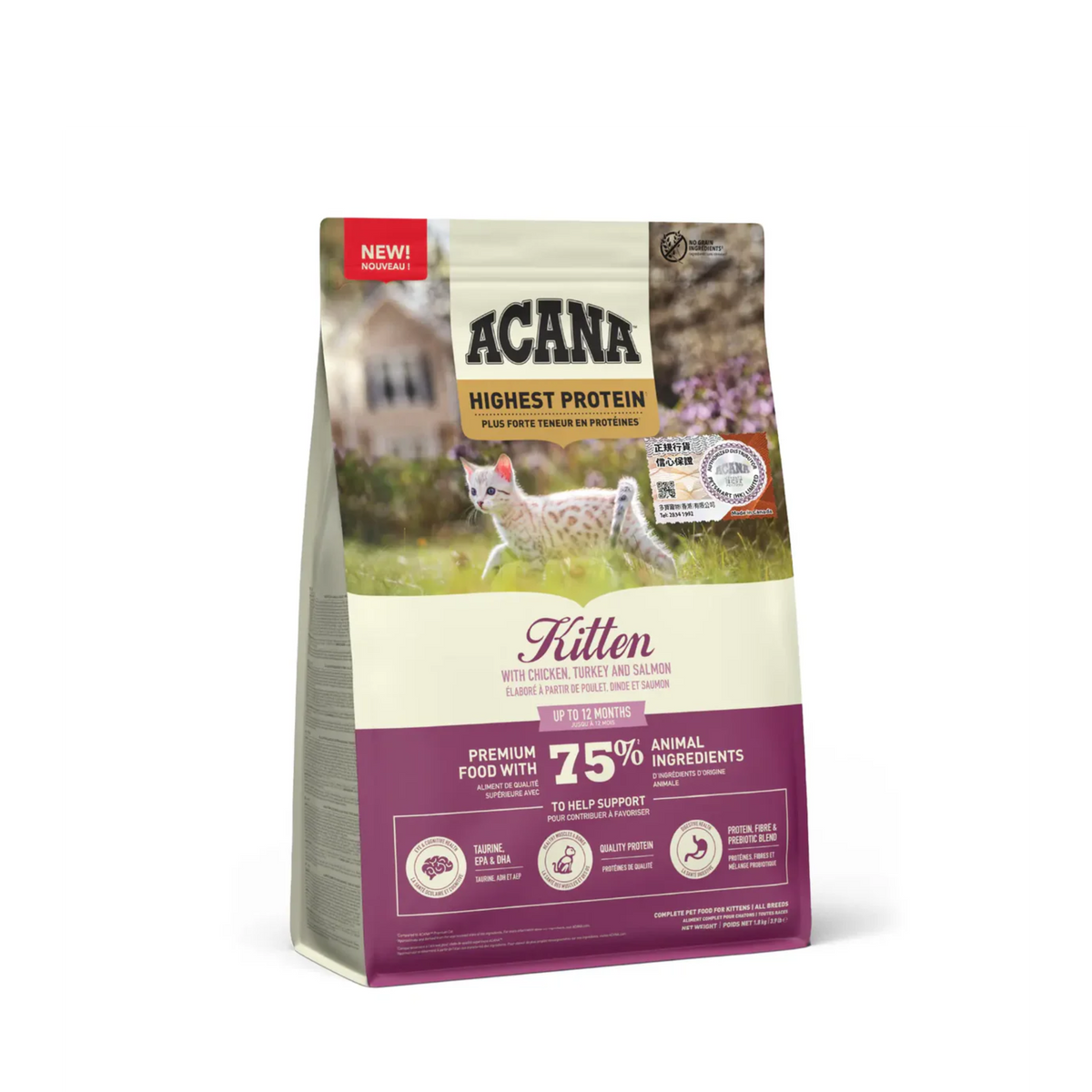 Acana Highest Protein Cat Food For Kitten