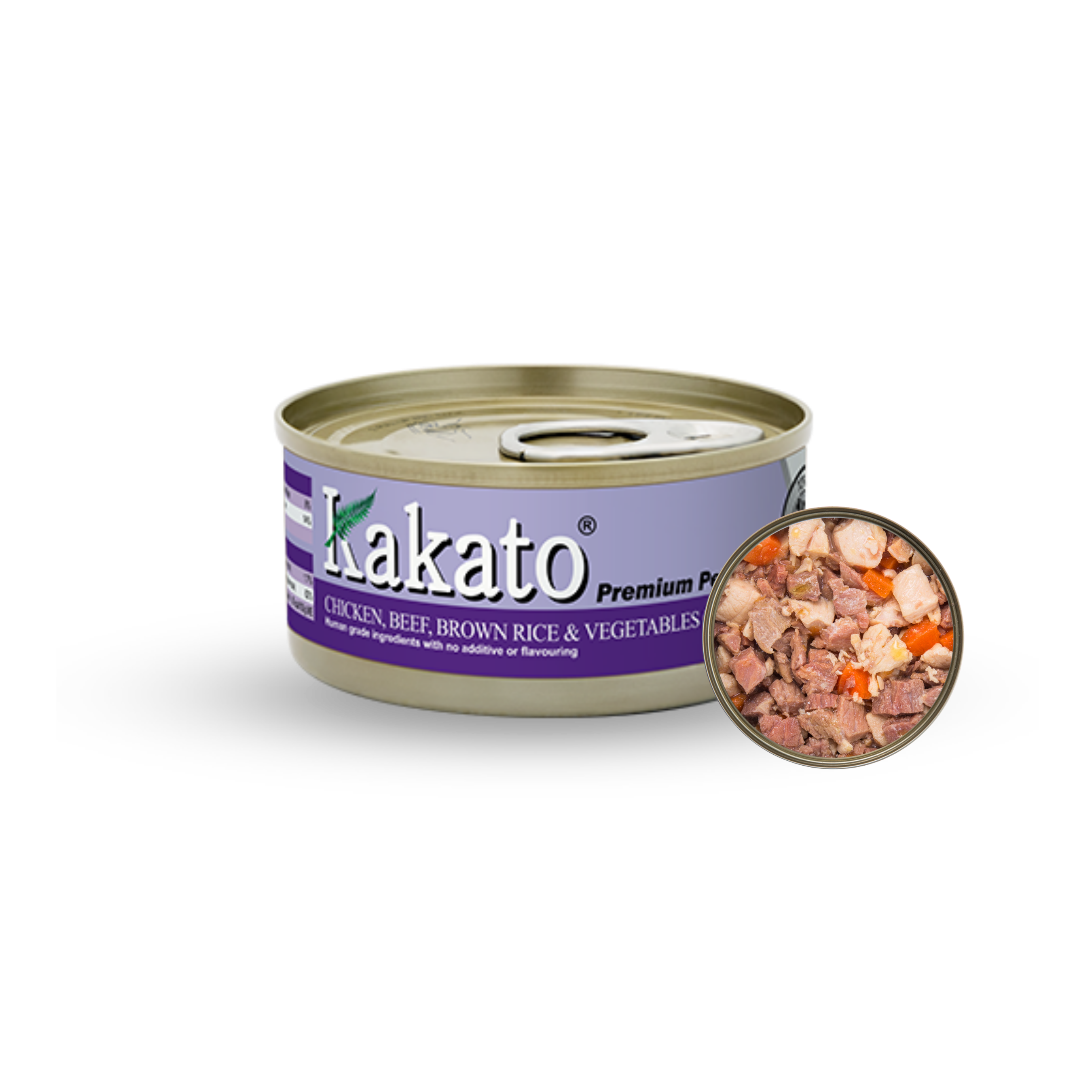 Kakato Chicken, Beef, Brown rice & Vegetables | 70g / 170g x 48tins