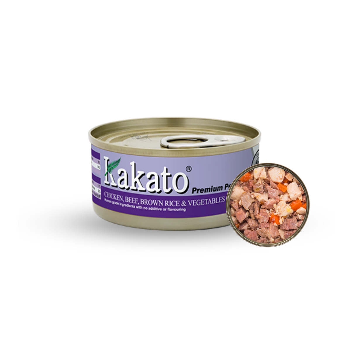 Kakato Chicken, Beef, Brown rice & Vegetables | 70g / 170g x 48tins