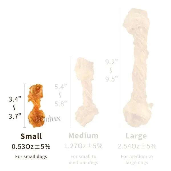 Natural Turkey Tendon Large Size dog chew bone, high-protein, low-fat, additive-free, slow-roasted, long-lasting and easy-to-digest chew for dental health and gum strength