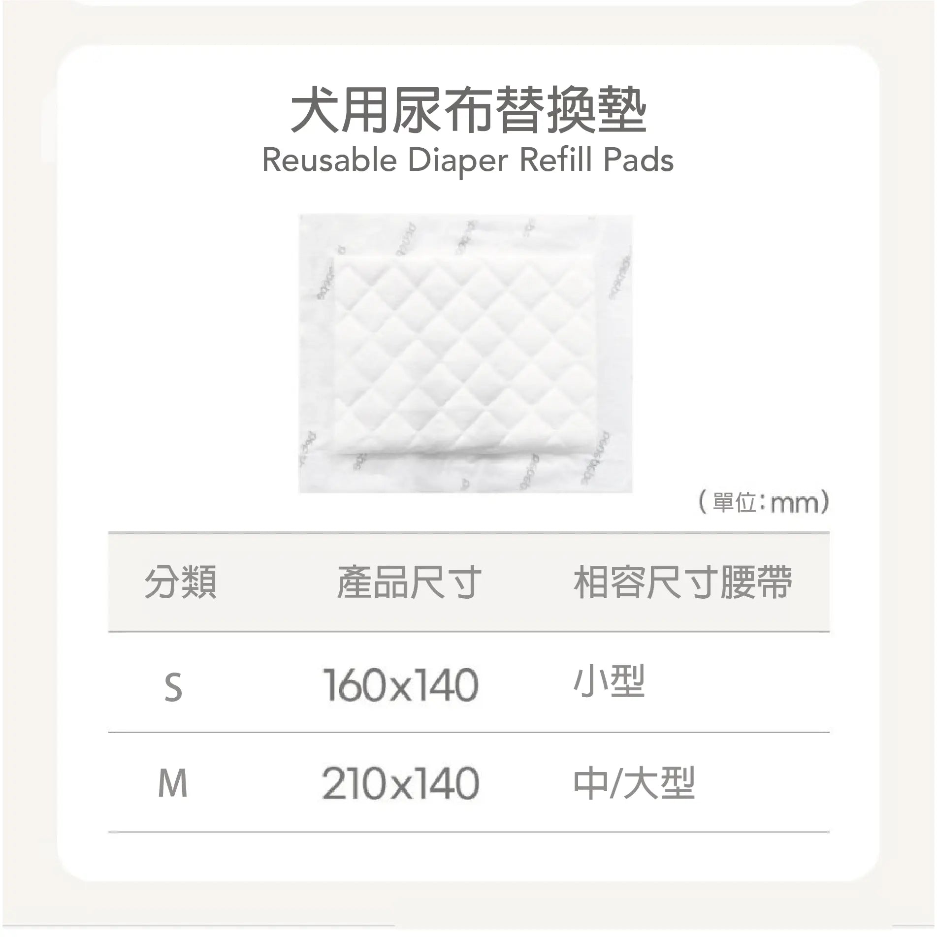 Bebepepe Reusable Diaper Refill Pads | 犬用尿布替換墊 50入 bebepepe