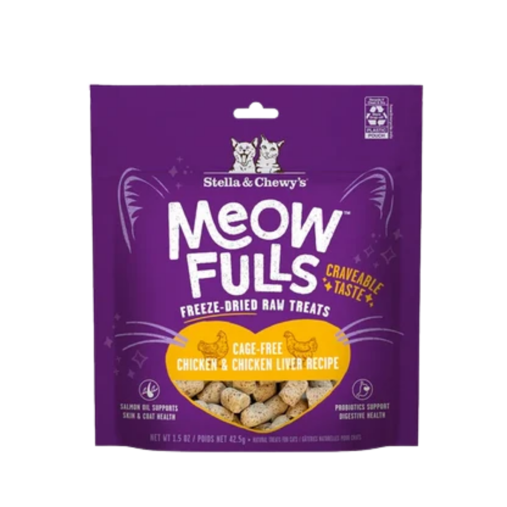 Stella & Chewy's Meowfulls Cat Treats - Chicken & Chicken Liver Recipe 喵呼! 雞肉+雞肝凍乾小食 Stella & Chewy's
