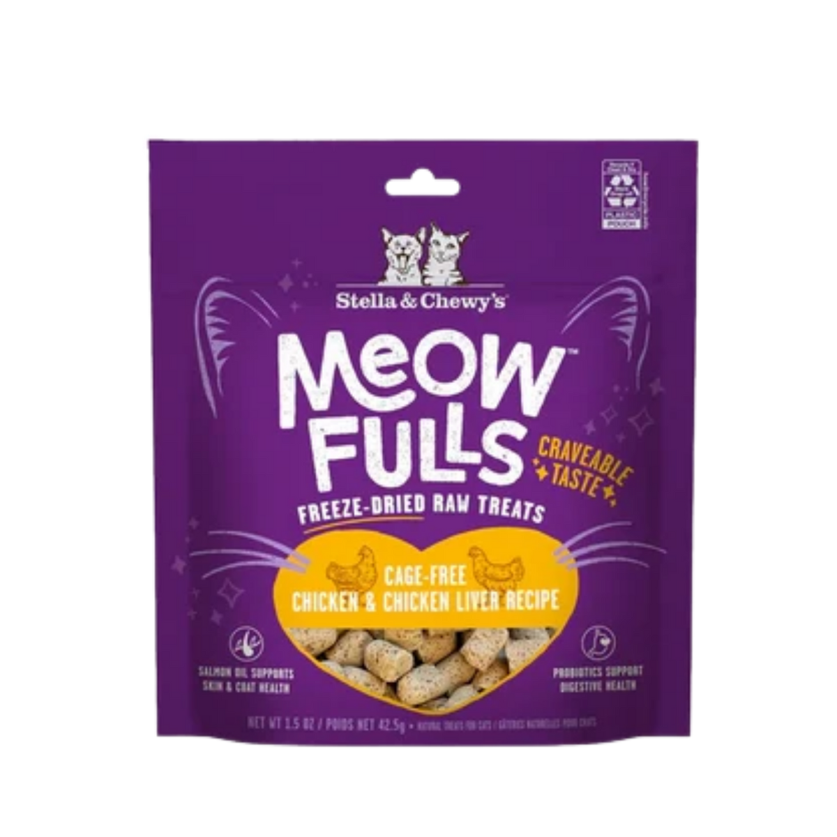 Stella & Chewy's Meowfulls Cat Treats - Chicken & Chicken Liver Recipe 喵呼! 雞肉+雞肝凍乾小食 Stella & Chewy's
